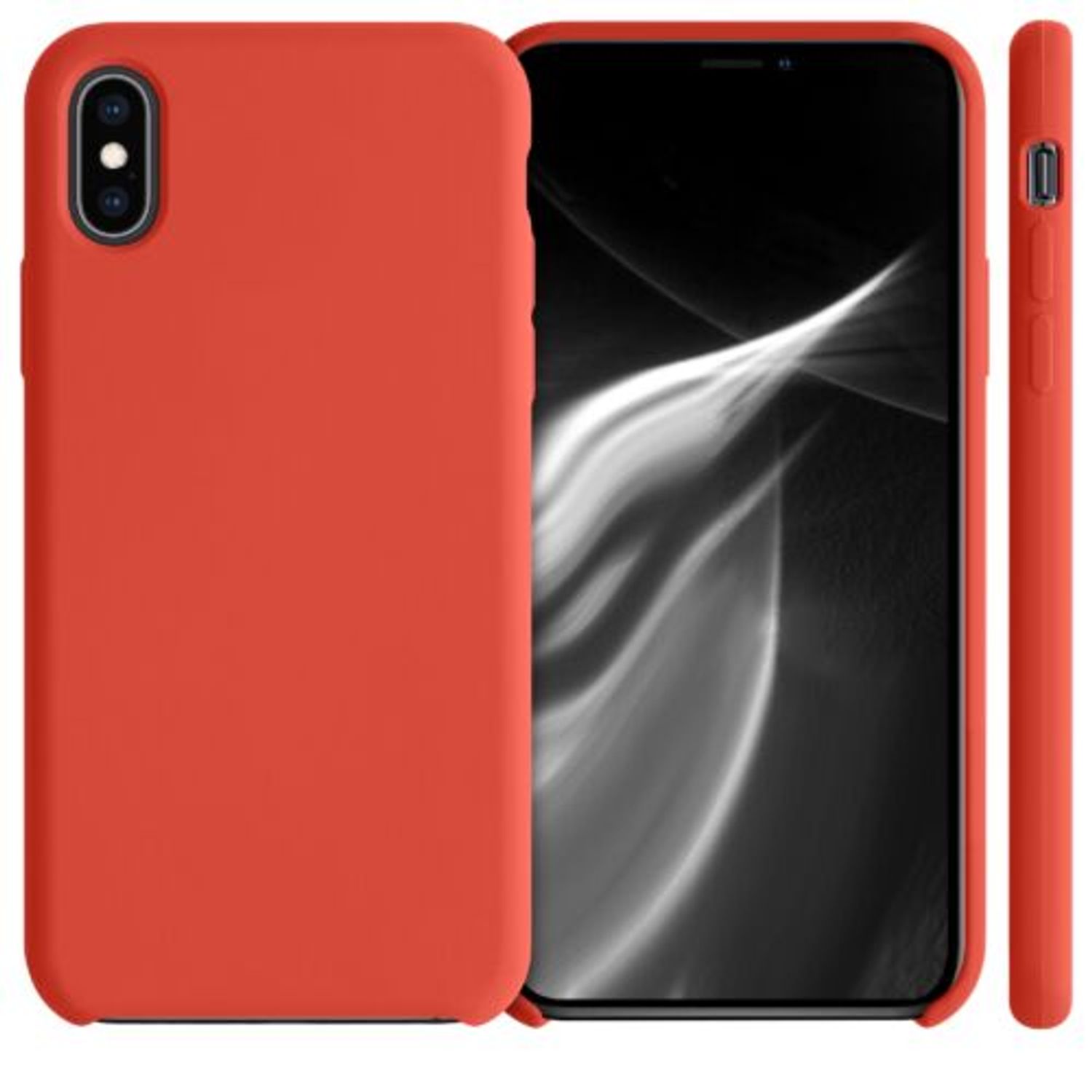 Husa pentru iPhone X/iPhone XS, Silicon, Rosu, 46313.218 fotografia produsului View 2 L