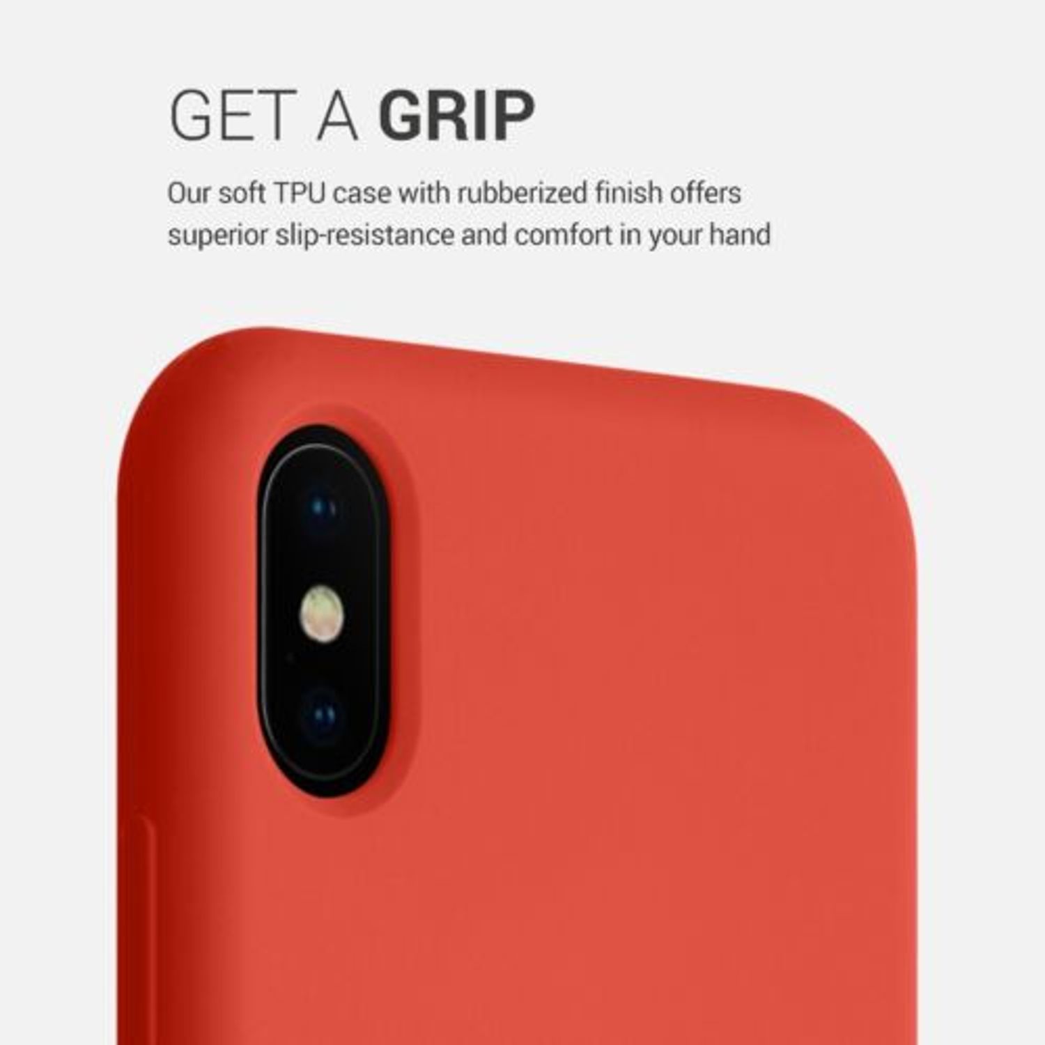 Husa pentru iPhone X/iPhone XS, Silicon, Rosu, 46313.218 fotografia produsului View 5 L