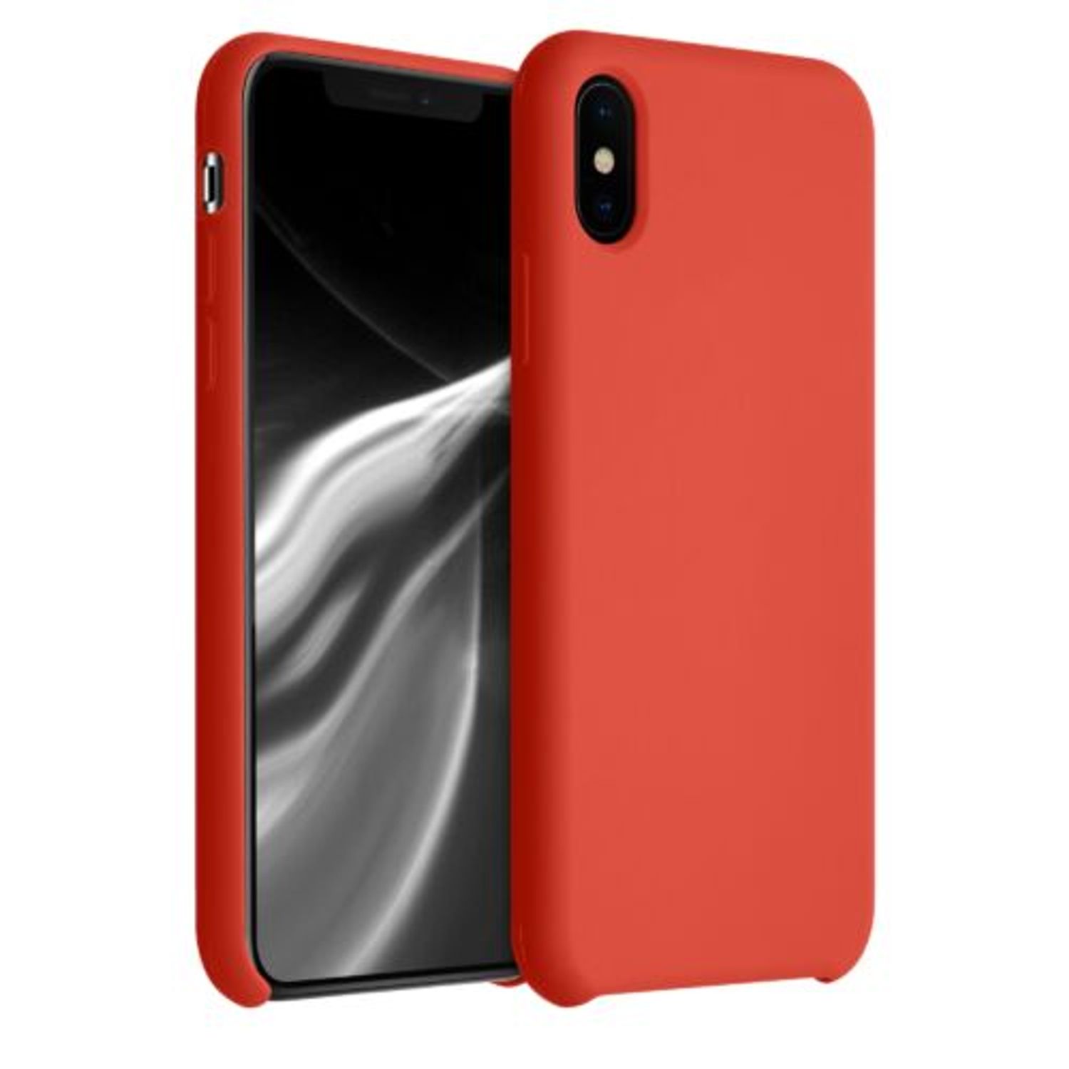 Husa pentru iPhone X/iPhone XS, Silicon, Rosu, 46313.218 fotografia produsului