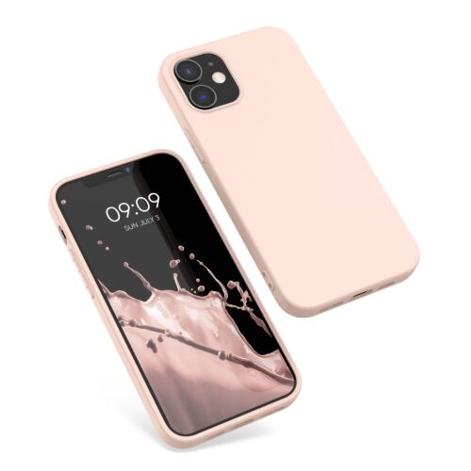 Husa Kwmobile pentru Apple iPhone 12/iPhone 12 Pro, Silicon, Roz, 53938.225 fotografia produsului