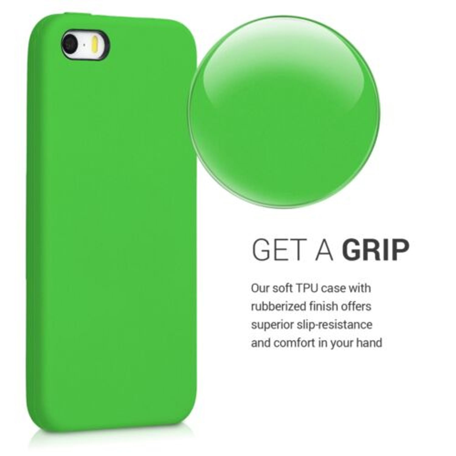 Husa pentru Apple iPhone 5/iPhone 5s/iPhone SE, Silicon, Verde, 42766.159 fotografia produsului View 4 L