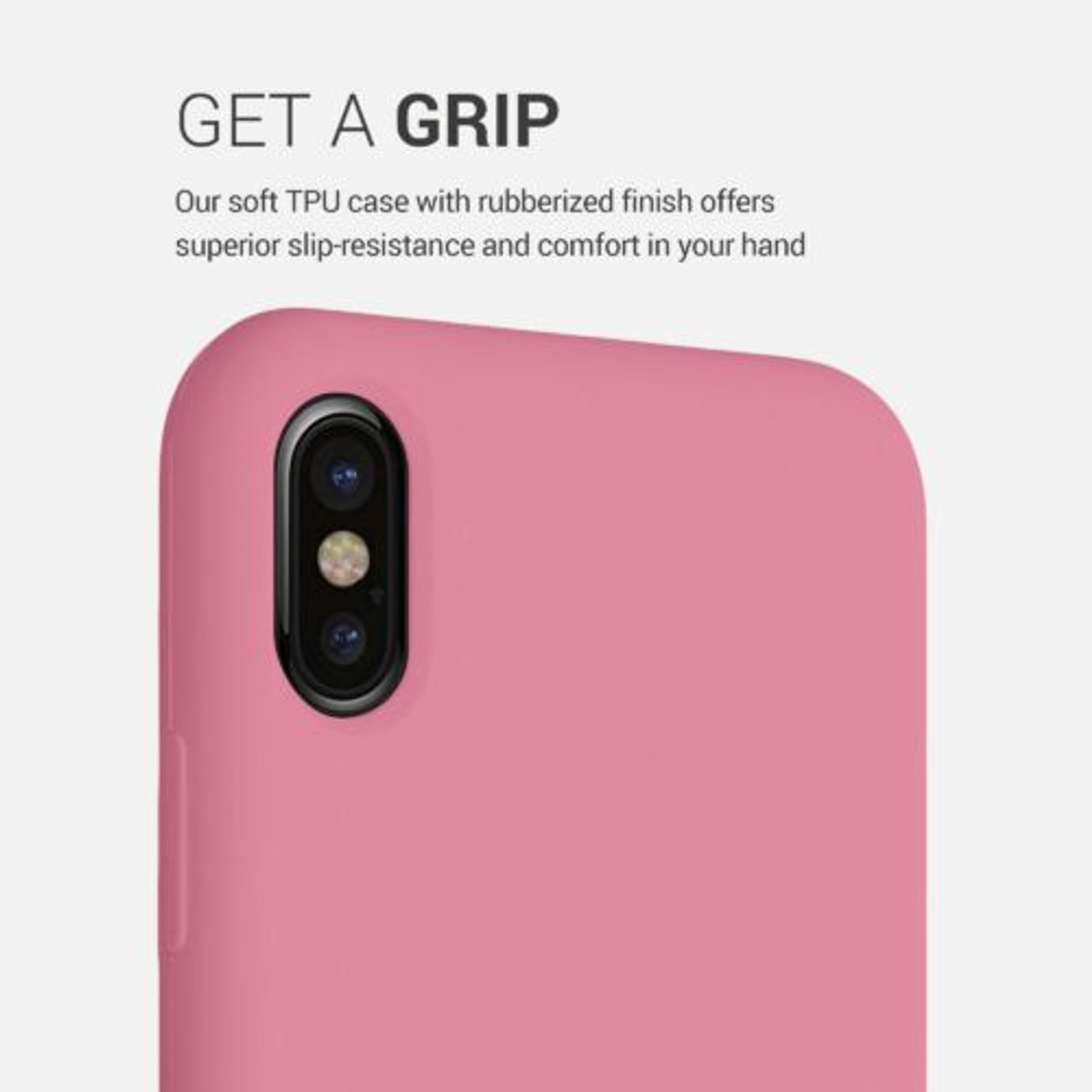 Husa pentru Apple iPhone X/iPhone XS, Silicon, Roz, 42495.212 fotografia produsului View 5 L