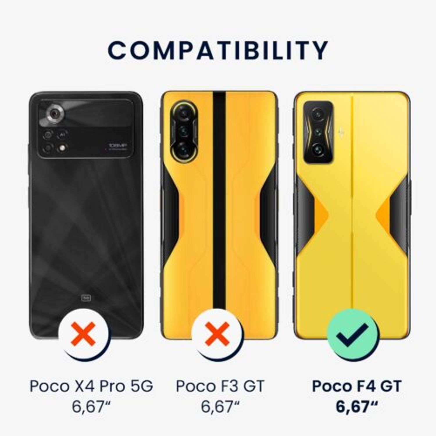 Husa Kwmobile pentru Xiaomi Poco F4 GT, Silicon, Verde, 59063.78 fotografia produsului View 8 L