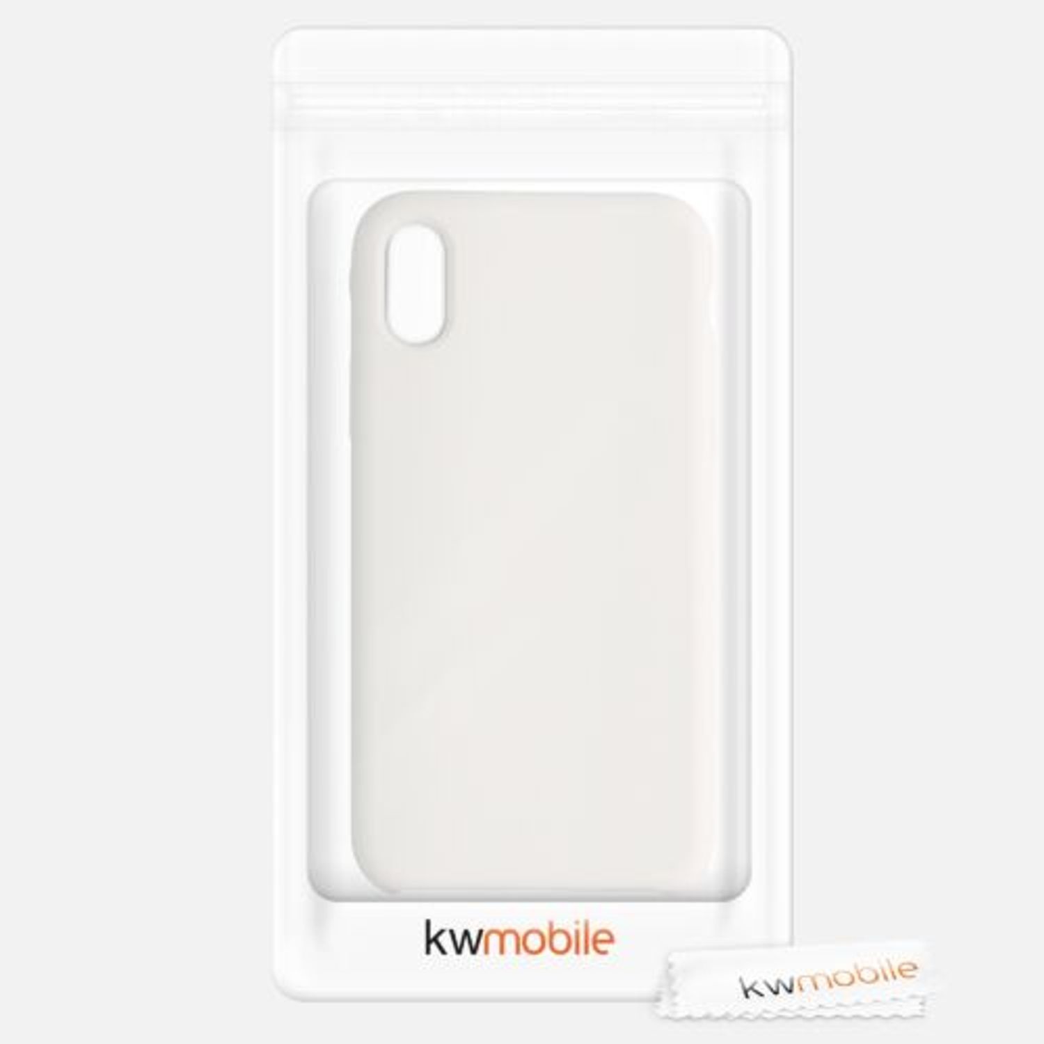 Husa pentru Apple iPhone X/iPhone XS, Silicon, Crem, 42495.16 fotografia produsului View 7 L