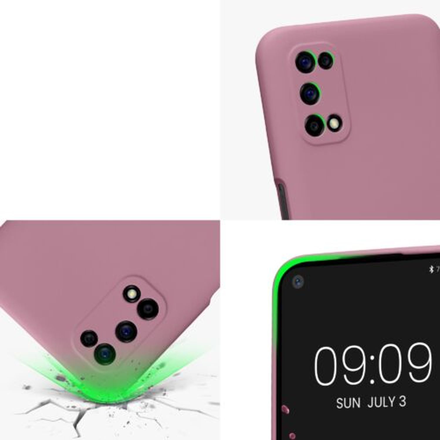 Husa Kwmobile pentru Realme 7 5G, Silicon, Violet, 57580.167 fotografia produsului View 7 L