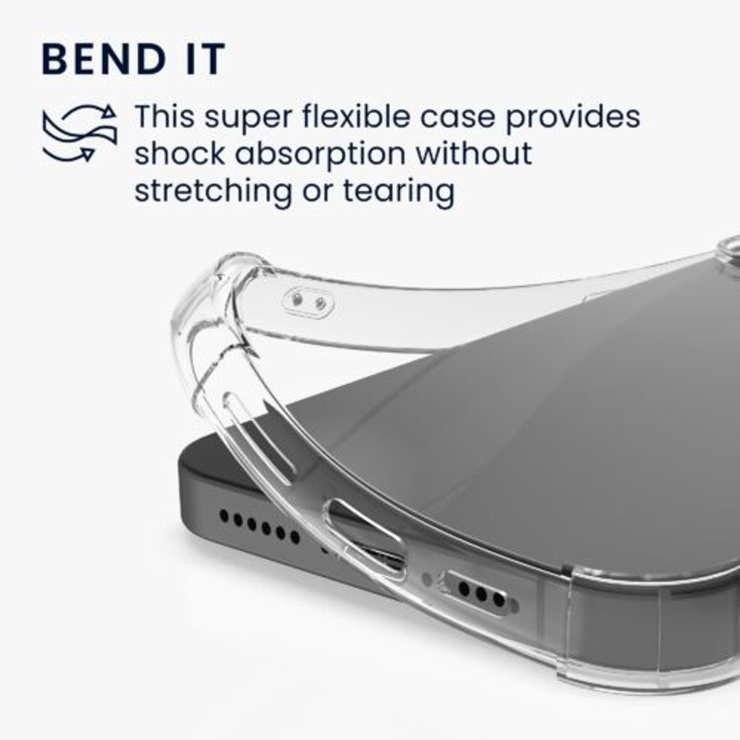 Husa Kwmobile pentru Apple iPhone 14, Silicon, Transparent, 59128.03 fotografia produsului View 2 L