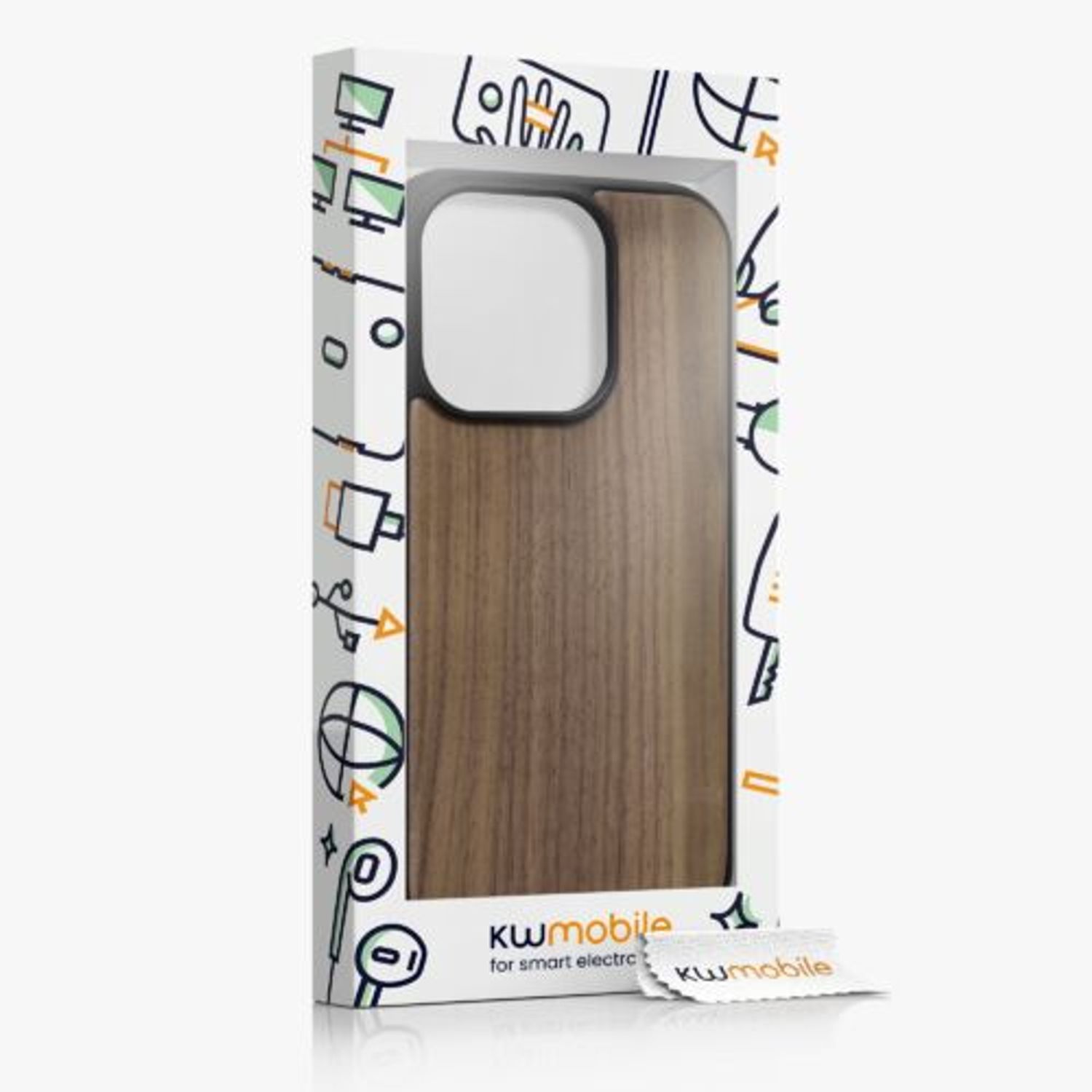 Husa Kwmobile pentru Apple iPhone 14 Pro, Lemn, Maro, 59122.18 fotografia produsului View 5 L