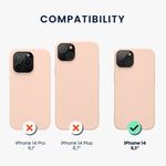 Husa Kwmobile pentru Apple iPhone 14, Silicon, Crem, 59079.225 fotografia produsului View 2 S