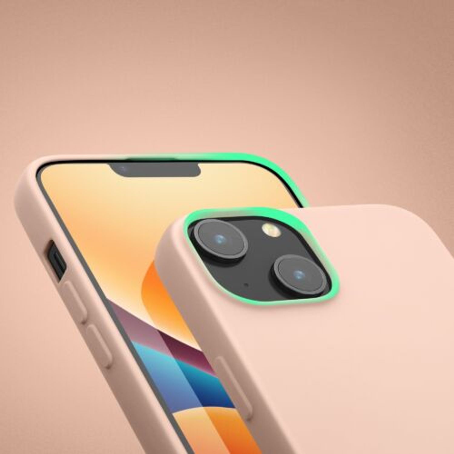 Husa Kwmobile pentru Apple iPhone 14, Silicon, Crem, 59079.225 fotografia produsului View 12 L