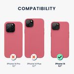 Husa Kwmobile pentru Apple iPhone 14, Silicon, Roz, 59079.212 fotografia produsului View 2 S