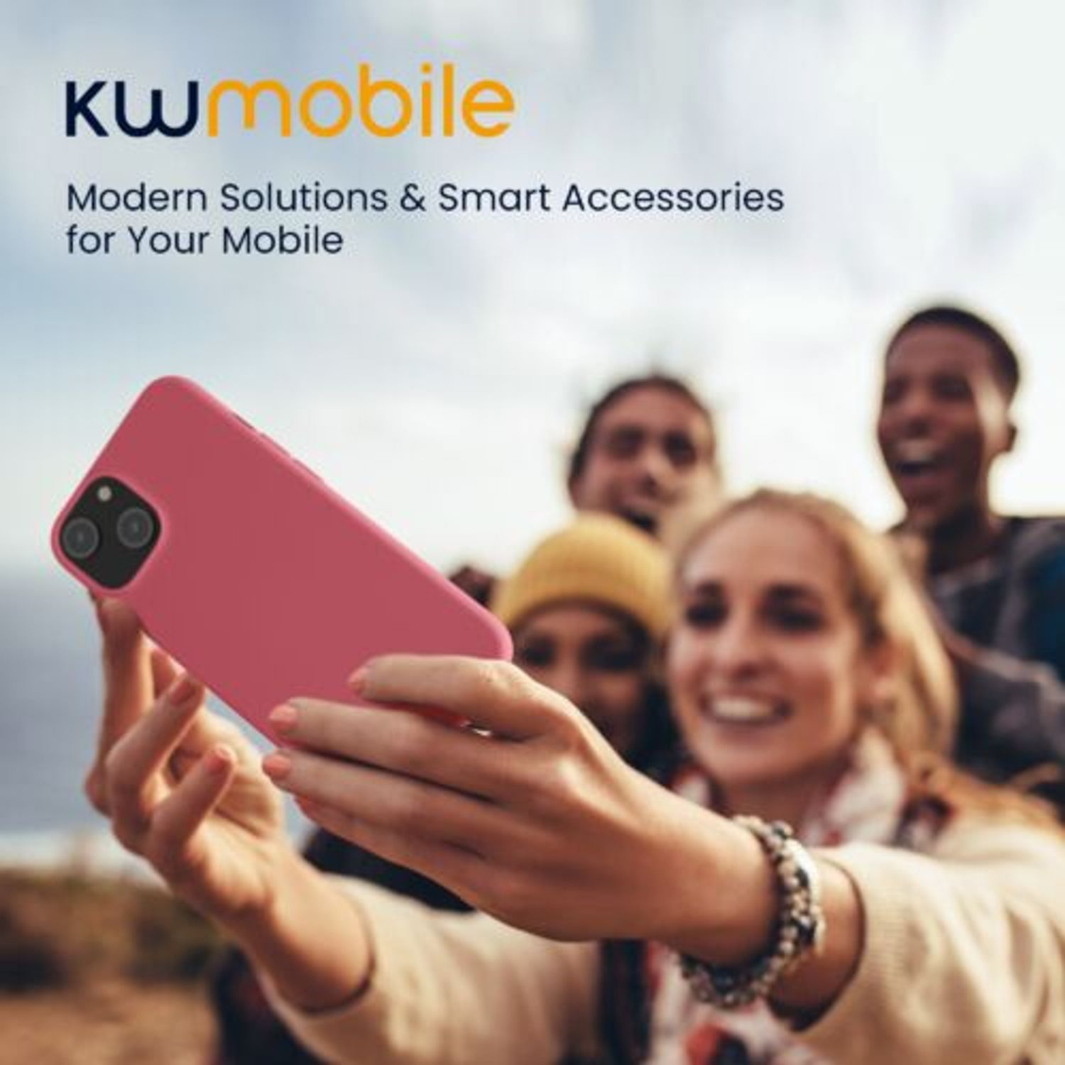 Husa Kwmobile pentru Apple iPhone 14, Silicon, Roz, 59079.212 fotografia produsului View 7 L