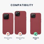 Husa Kwmobile pentru Apple iPhone 14, Silicon, Rosu, 59079.167 fotografia produsului View 2 S