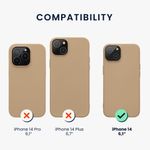 Husa Kwmobile pentru Apple iPhone 14, Silicon, Crem, 59079.154 fotografia produsului View 10 S