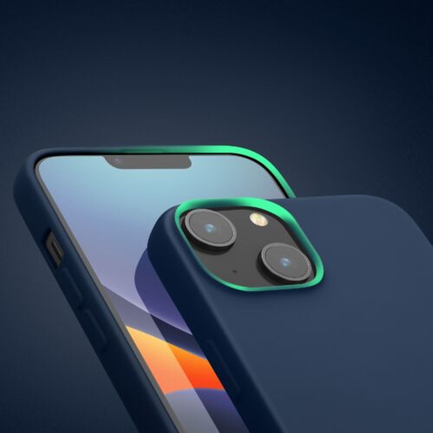 Husa Kwmobile pentru Apple iPhone 14, Silicon, Albastru, 59079.116 fotografia produsului View 12 L