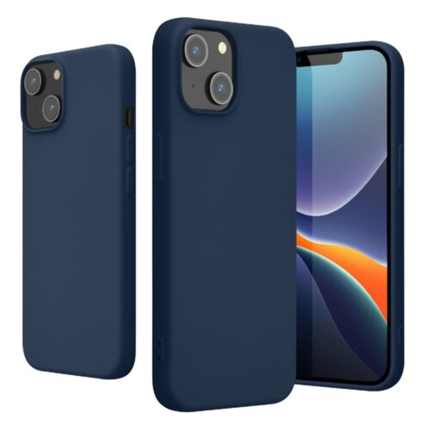 Husa Kwmobile pentru Apple iPhone 14, Silicon, Albastru, 59079.116 fotografia produsului