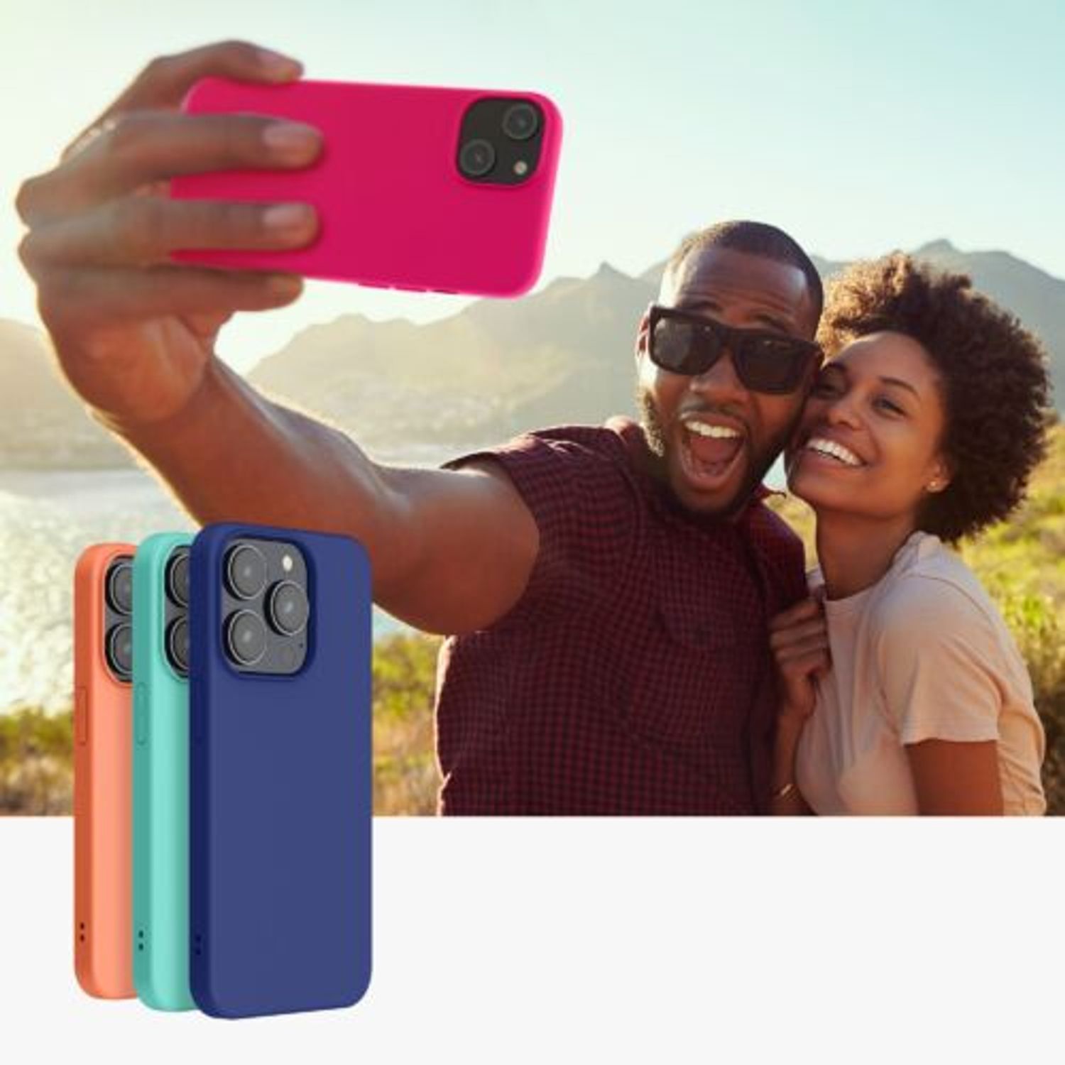 Husa Kwmobile pentru Apple iPhone 14, Silicon, Roz, 59079.77 fotografia produsului View 9 L