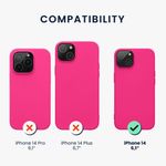 Husa Kwmobile pentru Apple iPhone 14, Silicon, Roz, 59079.77 fotografia produsului View 2 S