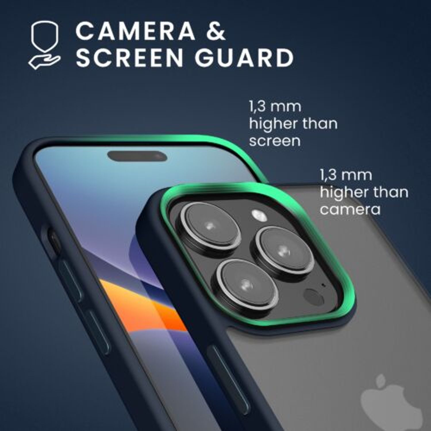 Husa Kwmobile pentru Apple iPhone 14 Pro Max, Silicon, Albastru/Transparent, 59092.17 fotografia produsului View 3 L