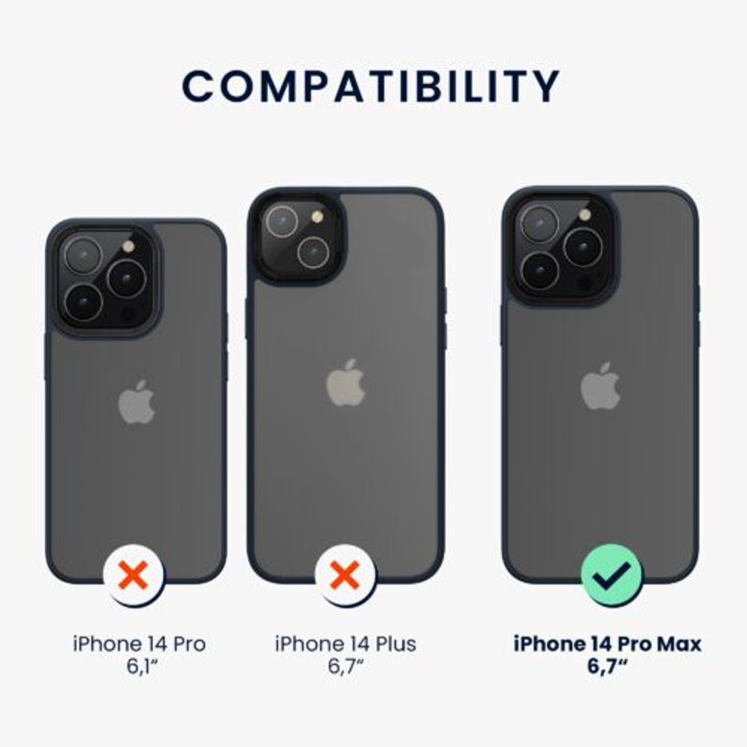 Husa Kwmobile pentru Apple iPhone 14 Pro Max, Silicon, Albastru/Transparent, 59092.17 fotografia produsului View 2 L