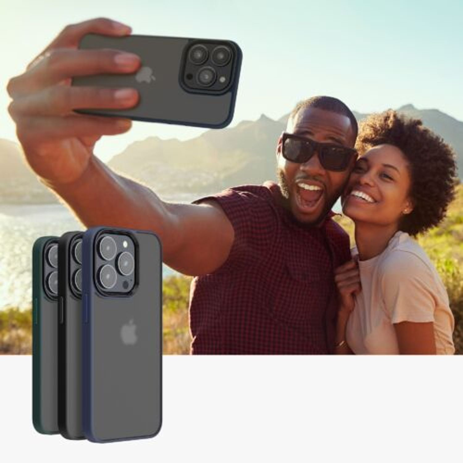 Husa Kwmobile pentru Apple iPhone 14 Pro Max, Silicon, Albastru/Transparent, 59092.17 fotografia produsului View 9 L