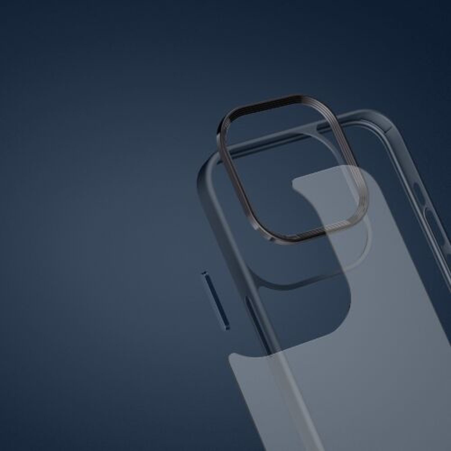 Husa Kwmobile pentru Apple iPhone 14 Pro Max, Silicon, Albastru/Transparent, 59092.17 fotografia produsului View 10 L