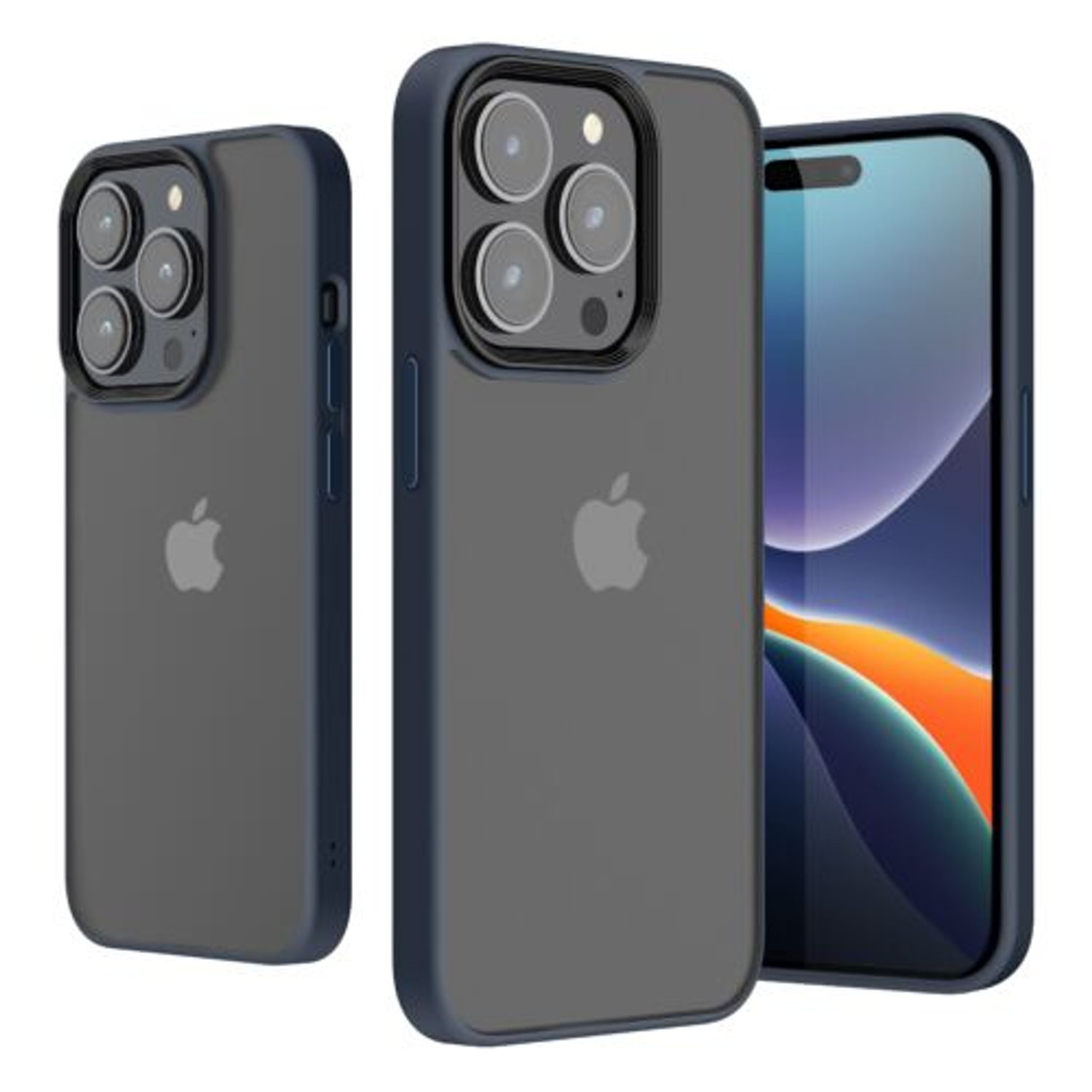 Husa Kwmobile pentru Apple iPhone 14 Pro Max, Silicon, Albastru/Transparent, 59092.17 fotografia produsului
