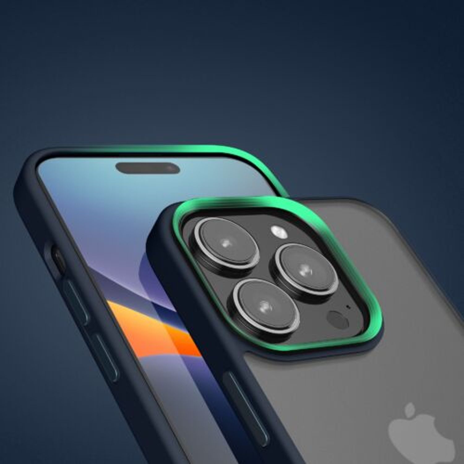 Husa Kwmobile pentru Apple iPhone 14 Pro Max, Silicon, Albastru/Transparent, 59092.17 fotografia produsului View 11 L