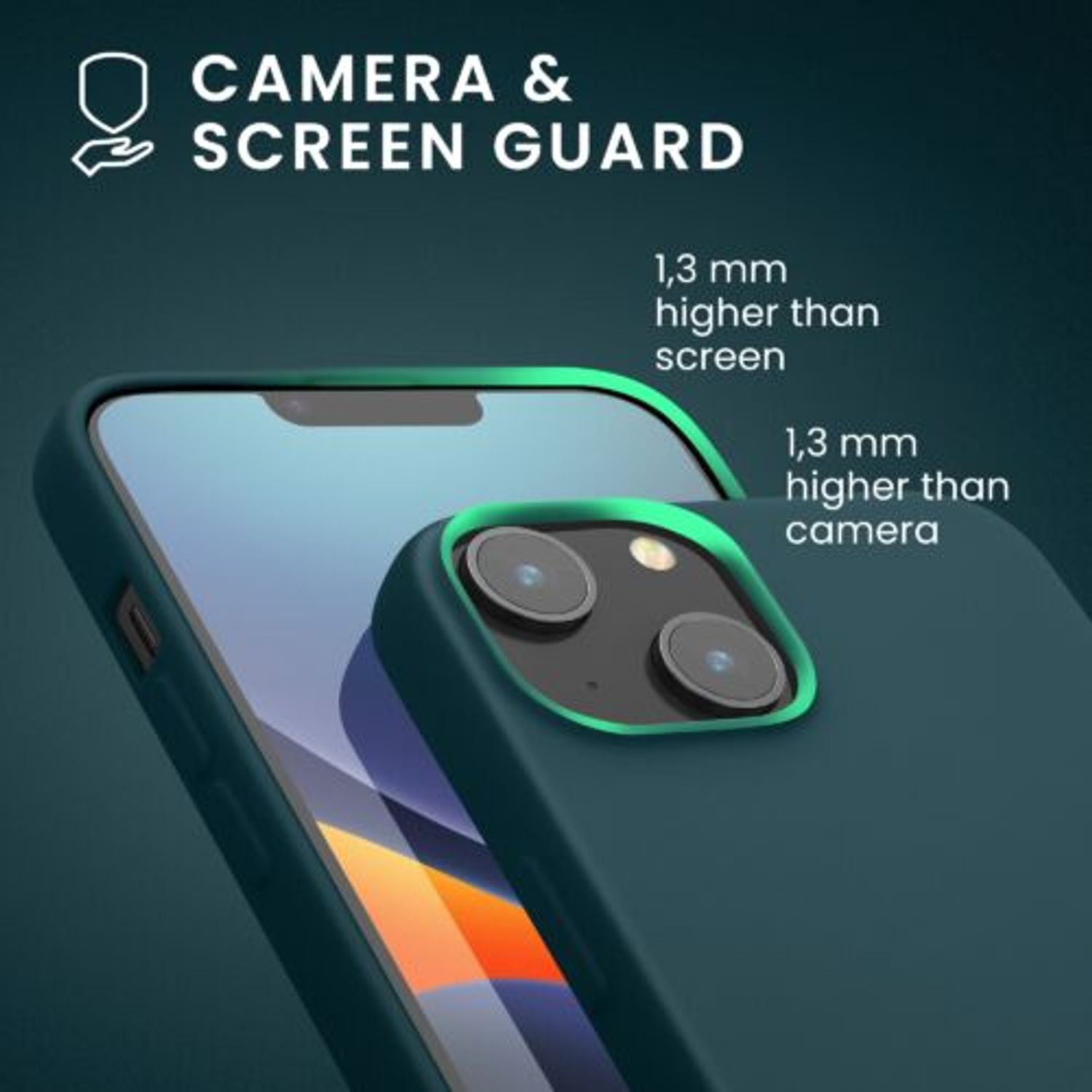 Husa Kwmobile pentru Apple iPhone 14, Silicon, Verde, 59079.57 fotografia produsului View 6 L