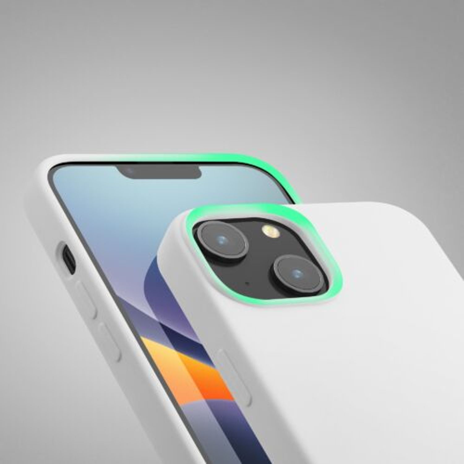 Husa Kwmobile pentru Apple iPhone 14, Silicon, Alb, 59071.02 fotografia produsului View 12 L