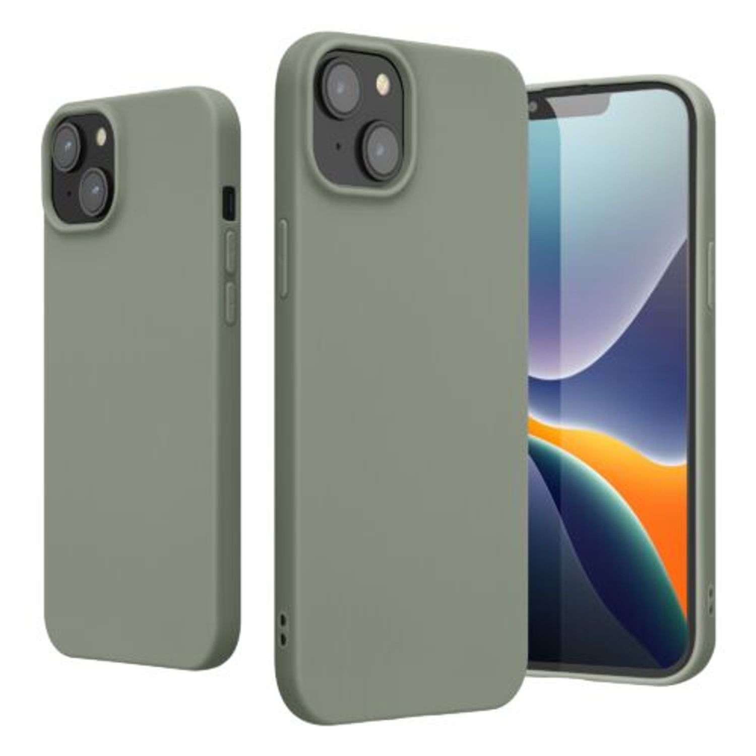 Husa Kwmobile pentru Apple iPhone 14 Plus, Silicon, Verde, 59076.172 fotografia produsului