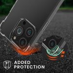 Husa Kwmobile pentru Apple iPhone 14 Pro, Silicon, Transparent/Auriu, 59104.21 fotografia produsului View 15 S
