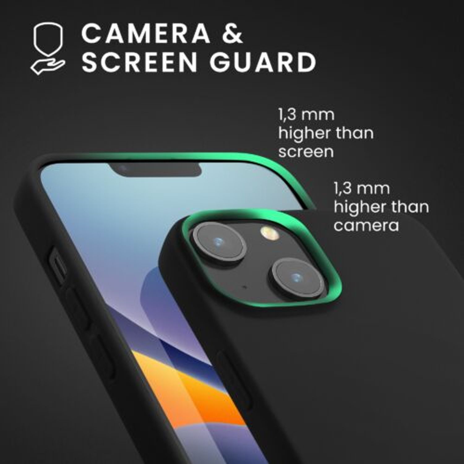 Husa Kwmobile pentru Apple iPhone 14, Silicon, Negru, 59075.47 fotografia produsului View 5 L