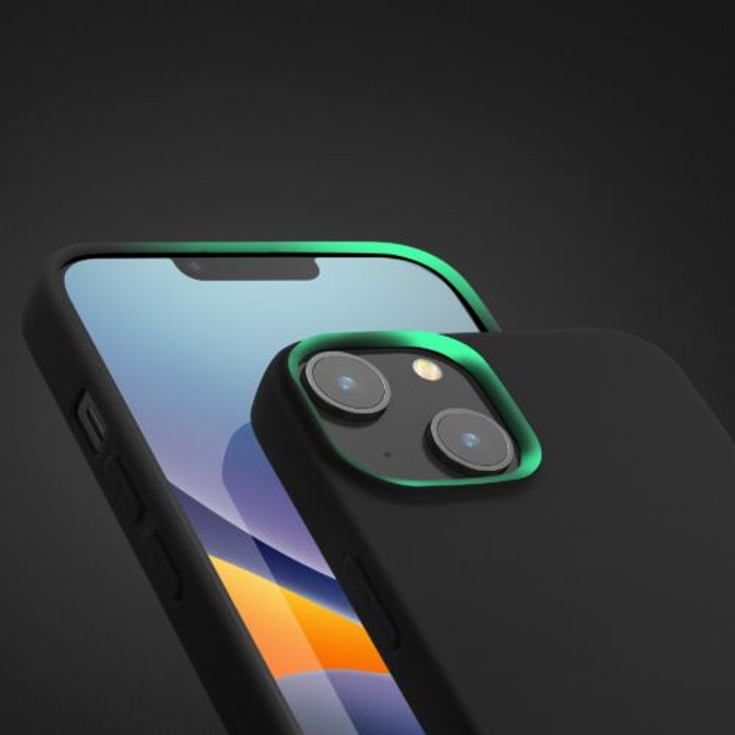 Husa Kwmobile pentru Apple iPhone 14, Silicon, Negru, 59075.47 fotografia produsului View 10 L
