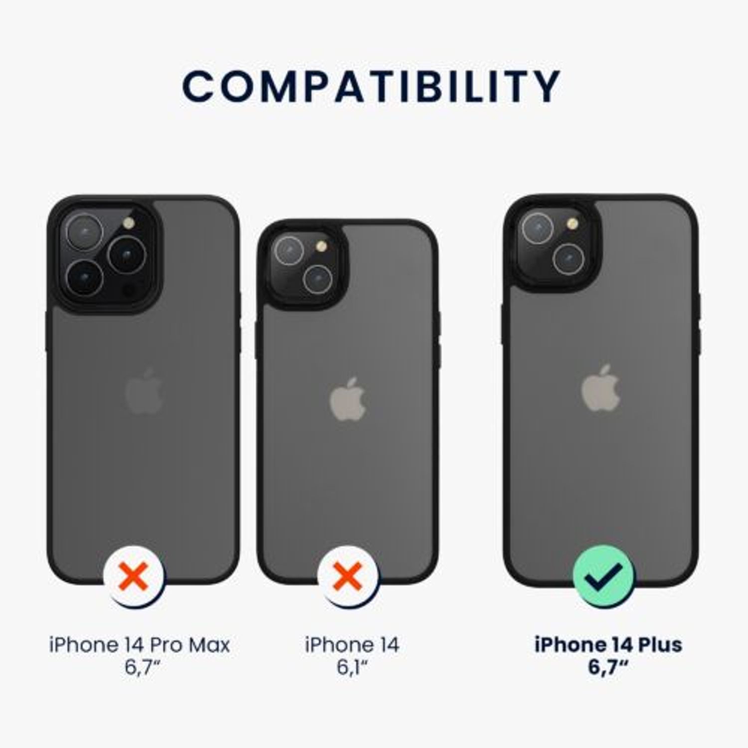 Husa Kwmobile pentru Apple iPhone 14 Plus, Silicon, Negru, 59090.01 fotografia produsului View 2 L