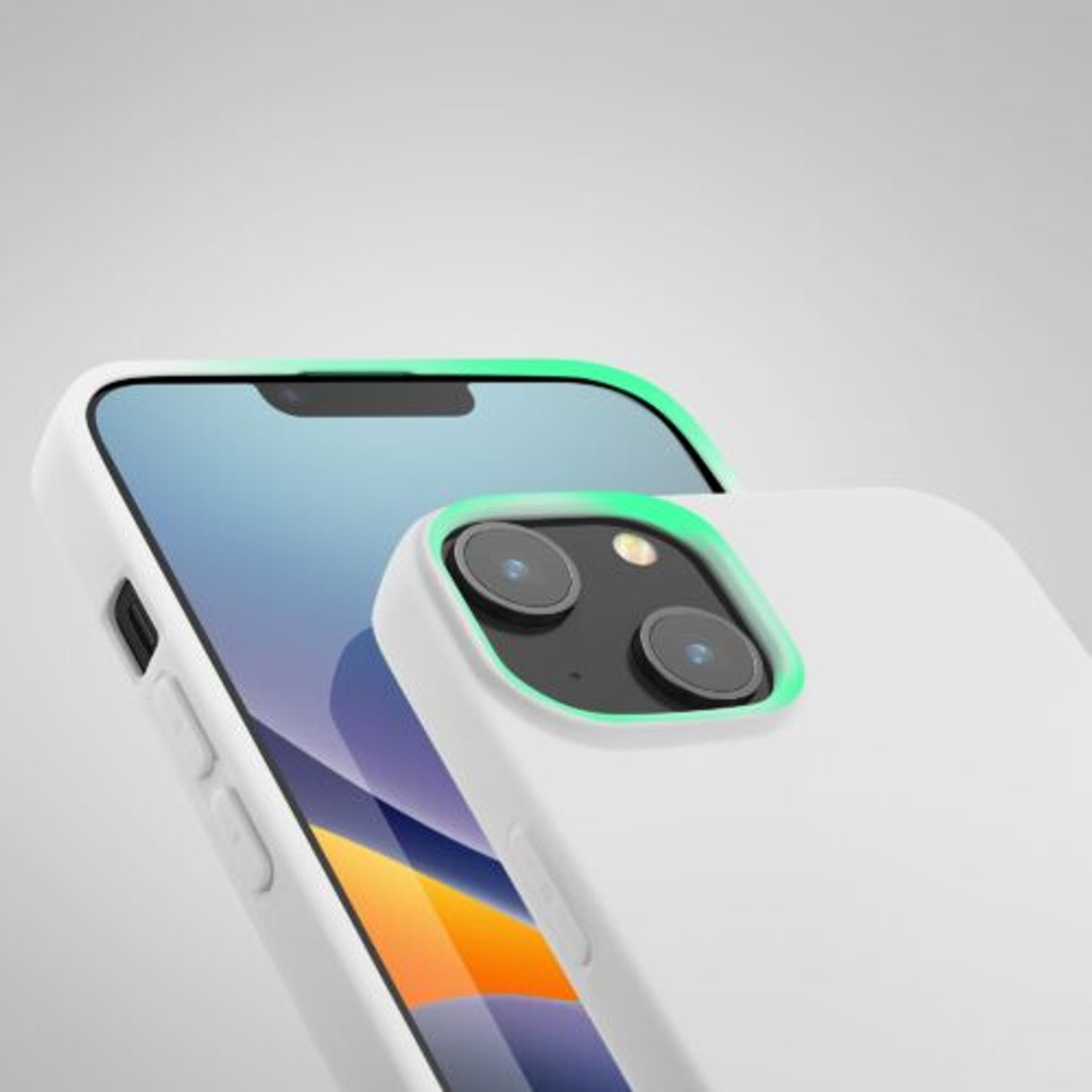 Husa Kwmobile pentru Apple iPhone 14, Silicon, Alb, 59075.48 fotografia produsului View 12 L