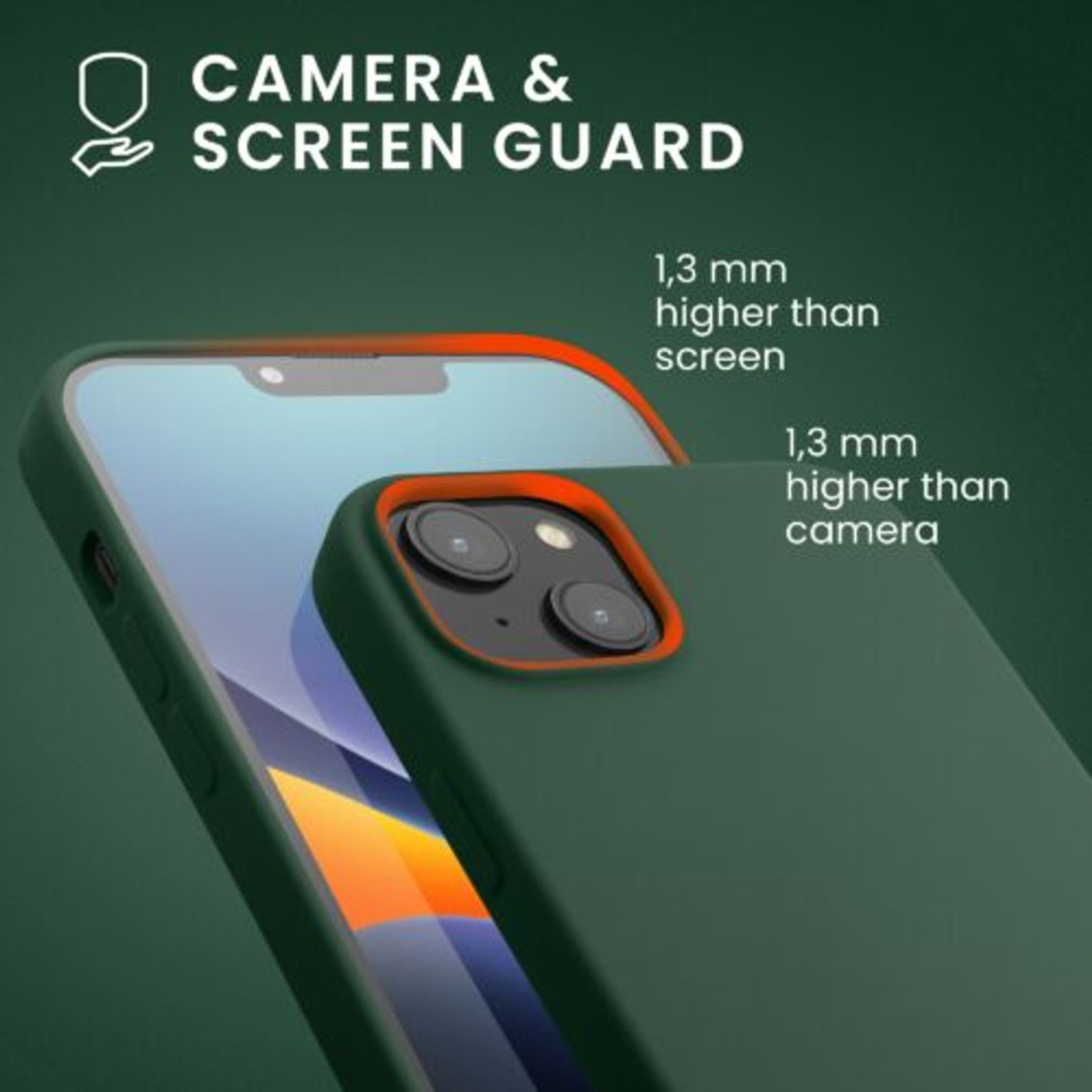 Husa Kwmobile pentru Apple iPhone 14 Plus, Silicon, Verde, 59072.166 fotografia produsului View 6 L