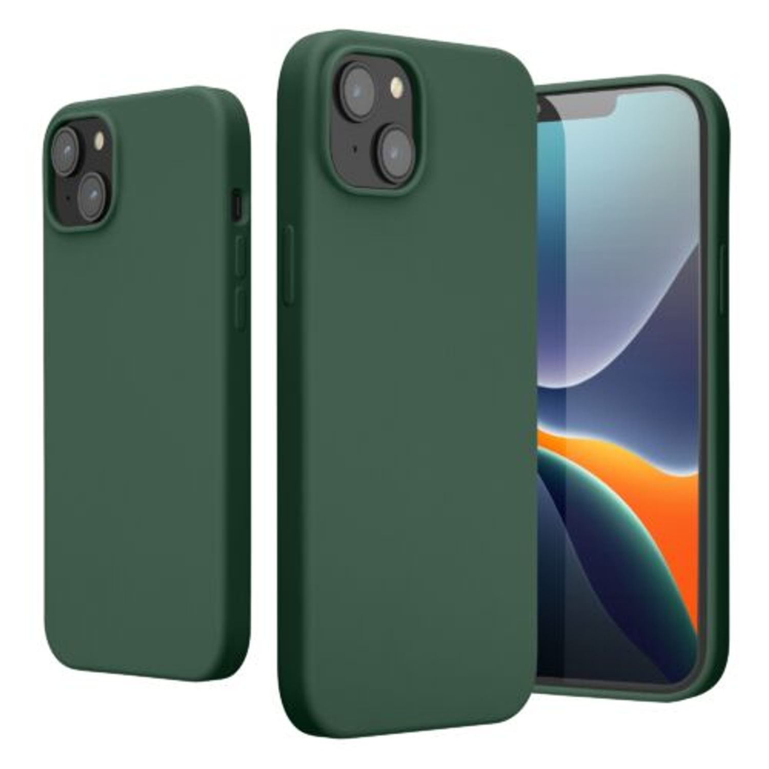 Husa Kwmobile pentru Apple iPhone 14 Plus, Silicon, Verde, 59072.166 fotografia produsului