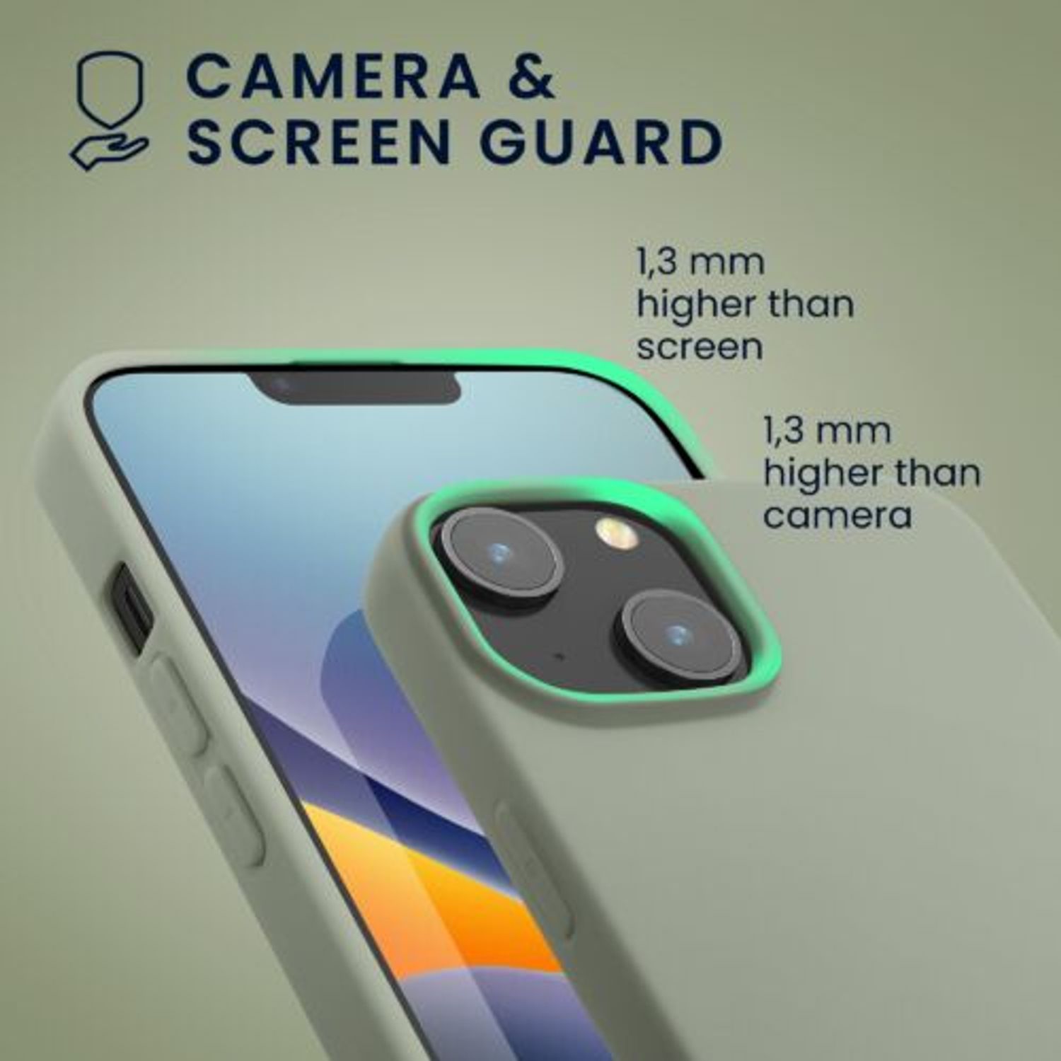 Husa Kwmobile pentru Apple iPhone 14, Silicon, Verde, 59075.172 fotografia produsului View 6 L