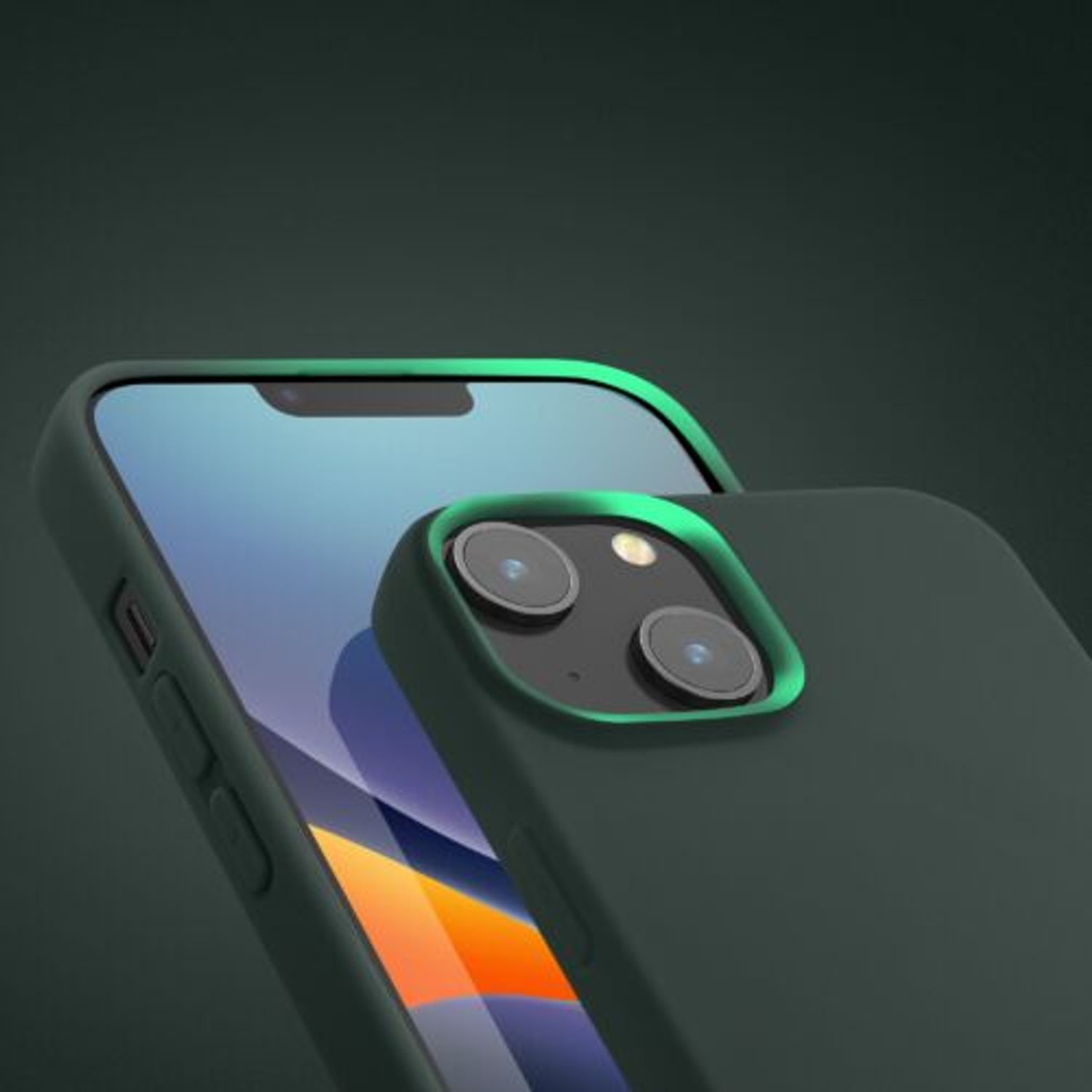 Husa Kwmobile pentru Apple iPhone 14, Silicon, Verde, 59075.169 fotografia produsului View 8 L
