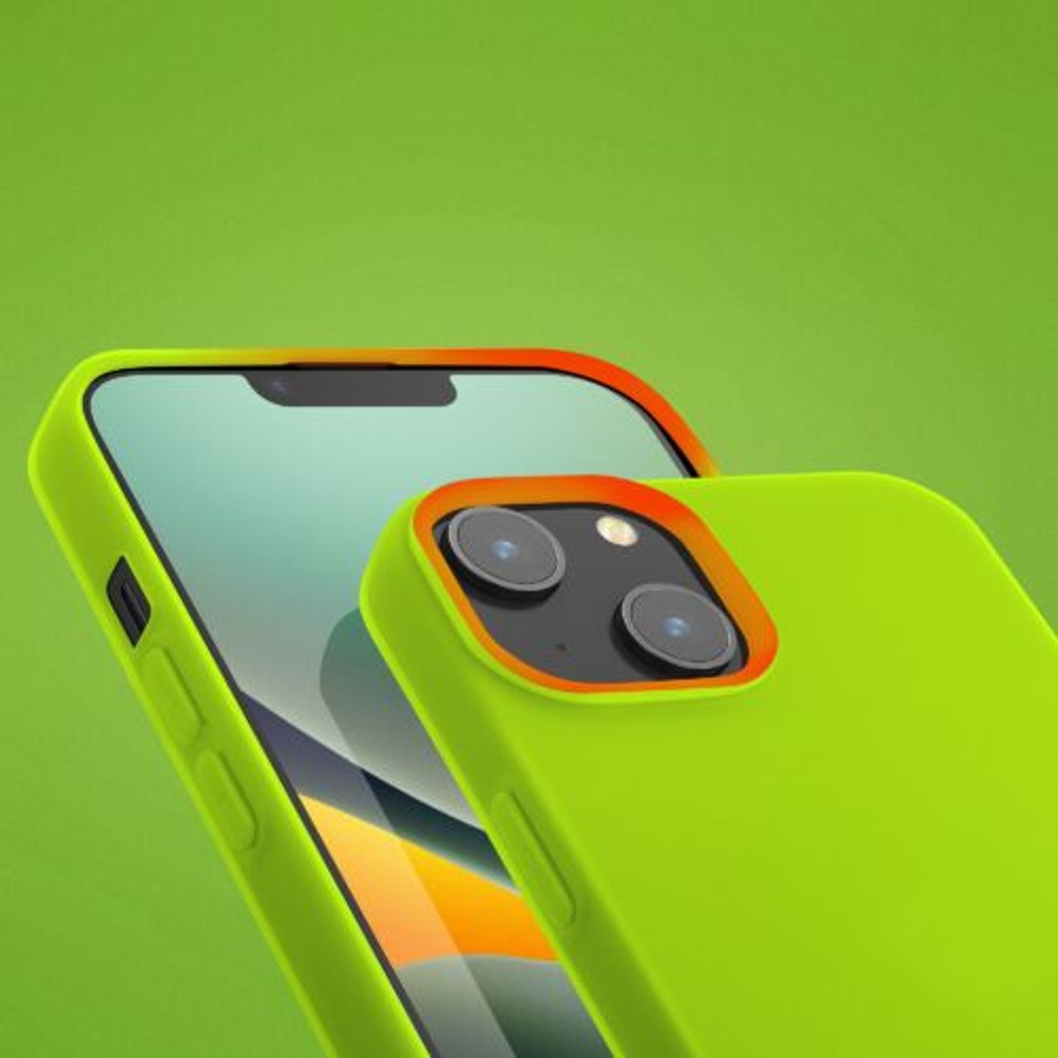 Husa Kwmobile pentru Apple iPhone 14, Silicon, Verde, 59075.75 fotografia produsului View 12 L