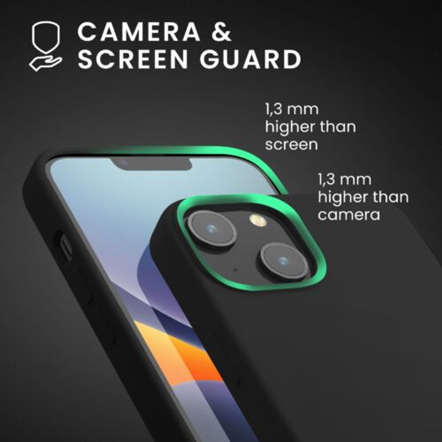 Husa Kwmobile pentru Apple iPhone 14, Silicon, Negru, 59071.01 fotografia produsului View 6 L