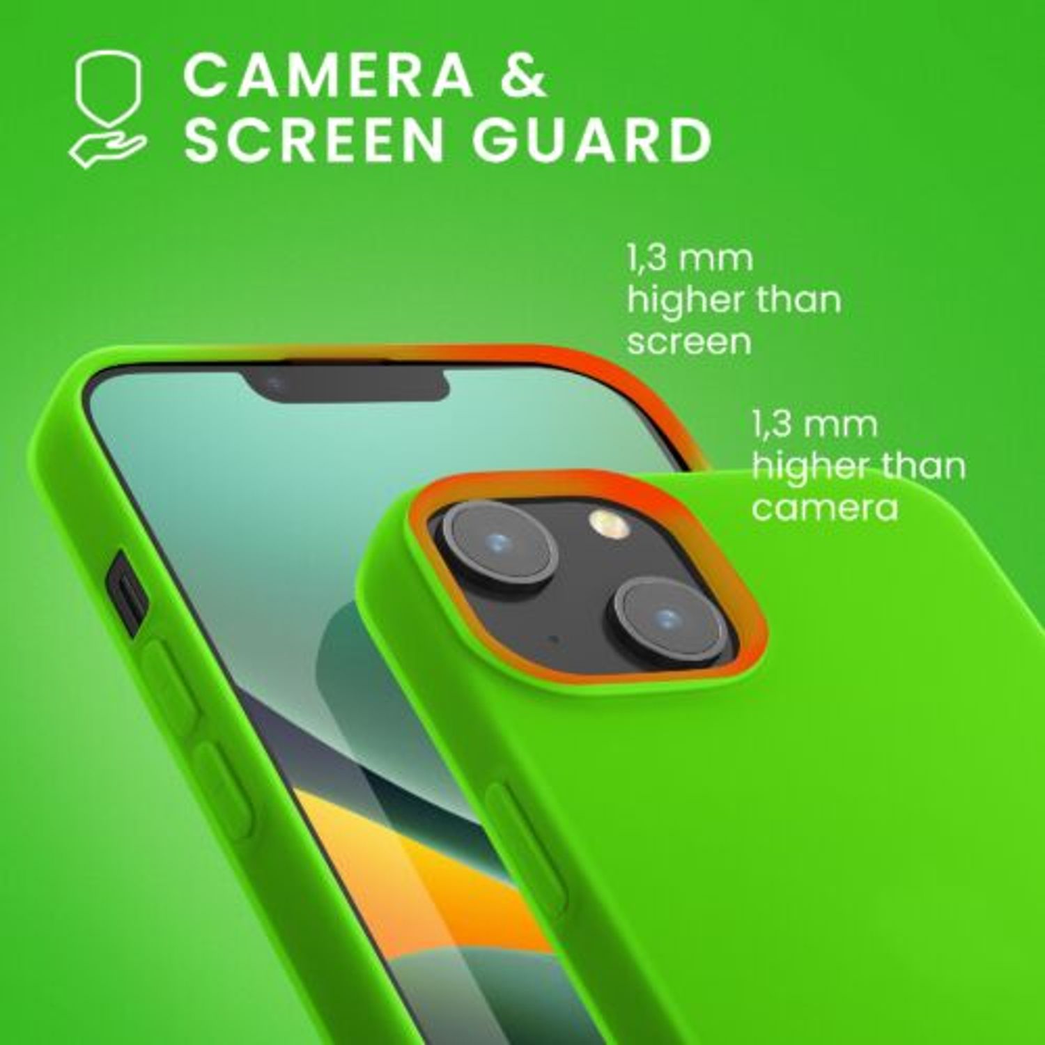 Husa Kwmobile pentru Apple iPhone 14, Silicon, Verde, 59075.44 fotografia produsului View 6 L