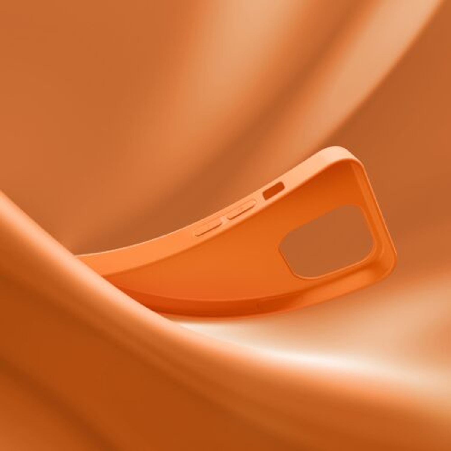 Husa Kwmobile pentru Apple iPhone 14, Silicon, Portocaliu, 59075.150 fotografia produsului View 7 L