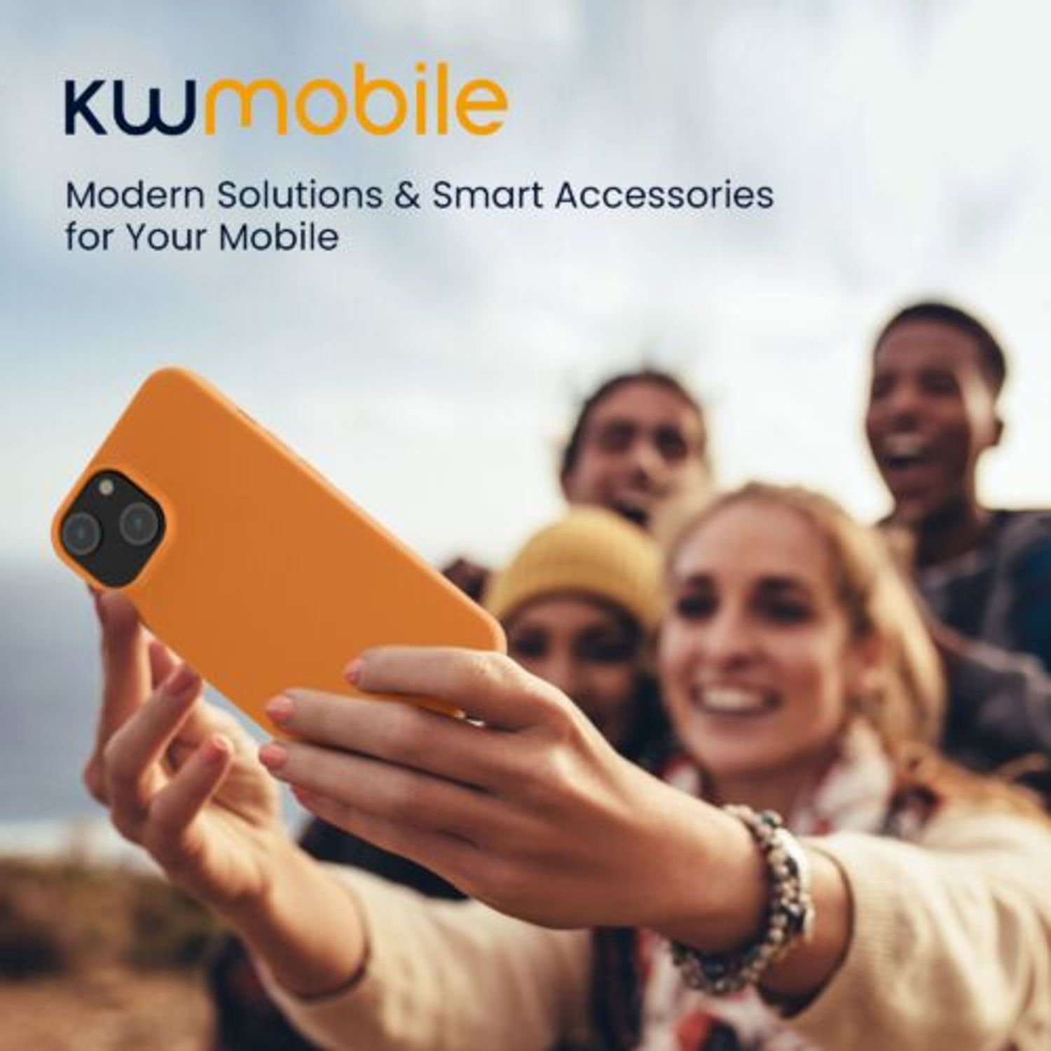 Husa Kwmobile pentru Apple iPhone 14, Silicon, Portocaliu, 59075.150 fotografia produsului View 4 L