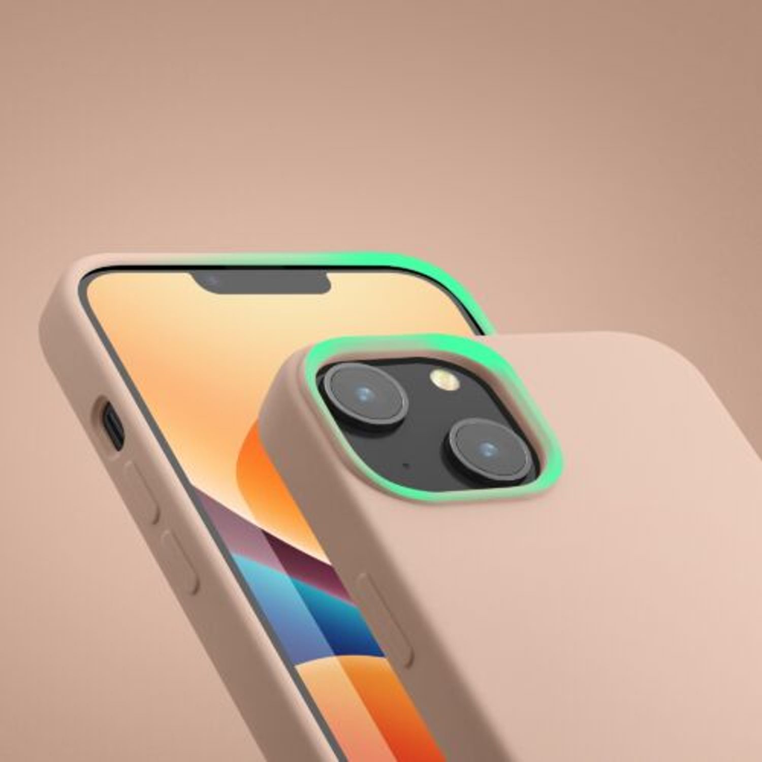 Husa Kwmobile pentru Apple iPhone 14, Silicon, Crem, 59071.225 fotografia produsului View 12 L