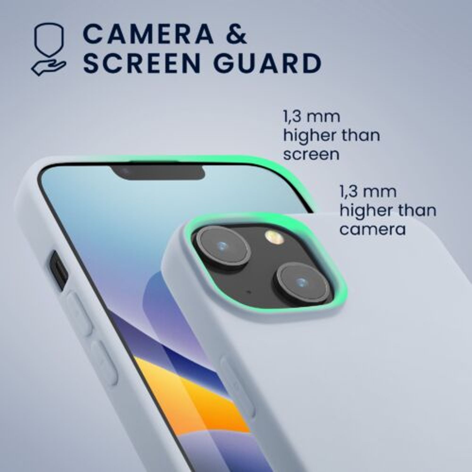 Husa Kwmobile pentru Apple iPhone 14, Silicon, Albastru, 59075.58 fotografia produsului View 6 L