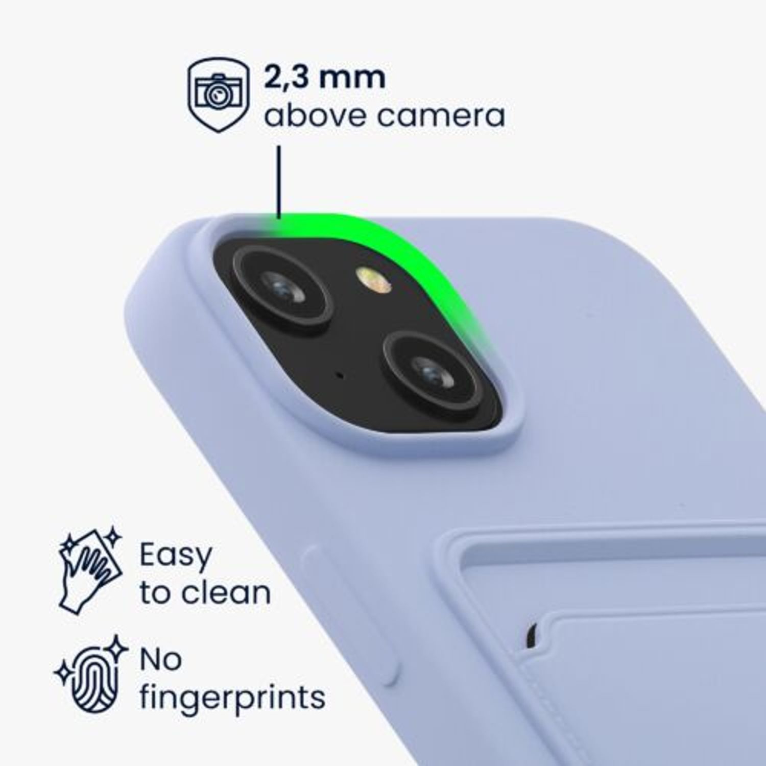 Husa Kwmobile pentru Apple iPhone 14, Silicon, Albastru, 59112.108 fotografia produsului View 2 L
