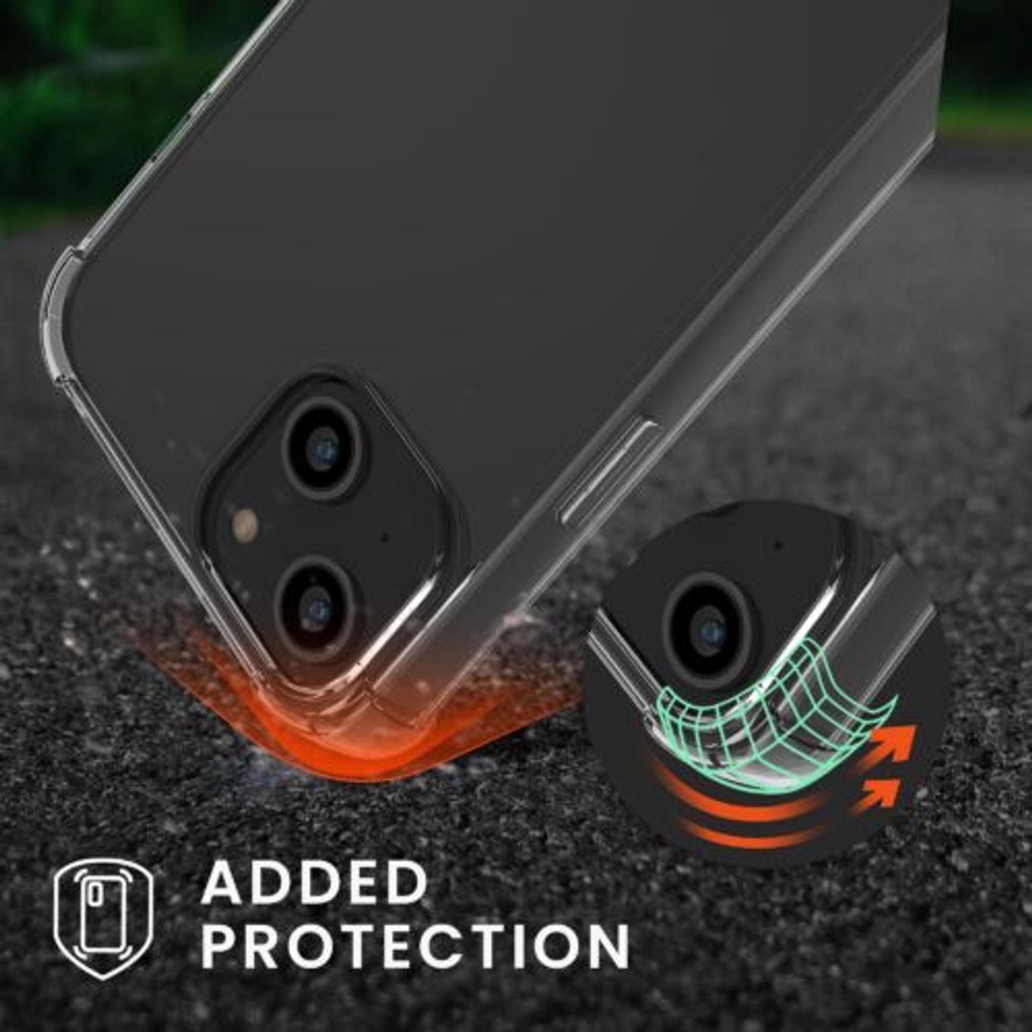 Husa Kwmobile pentru Apple iPhone 14, Silicon, Transparent/Argintiu, 59101.35 fotografia produsului View 2 L