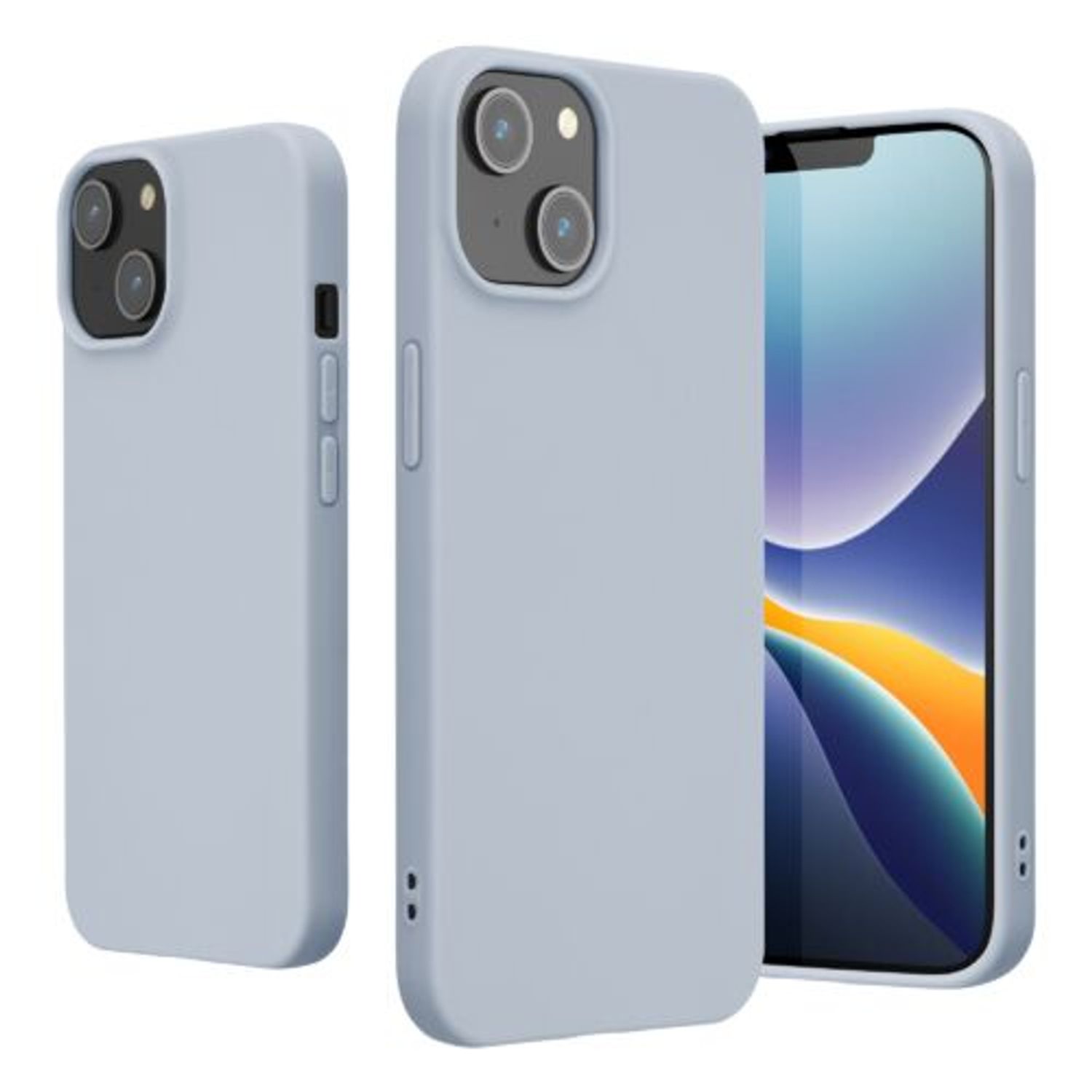 Husa Kwmobile pentru Apple iPhone 14, Silicon, Albastru, 59075.58 fotografia produsului