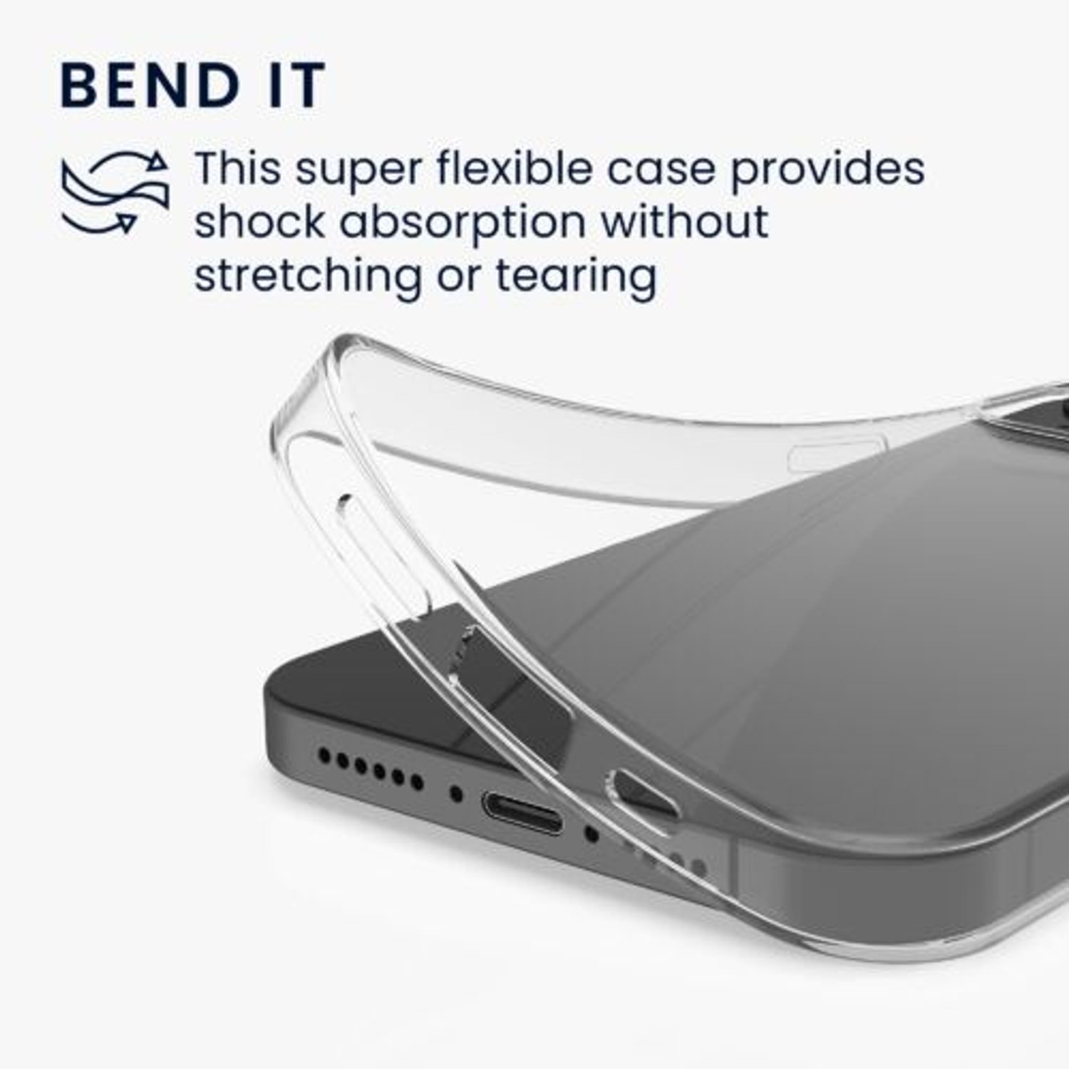 Husa Kwmobile pentru Apple iPhone 14 Plus, Silicon, Transparent, 59133.03 fotografia produsului View 2 L